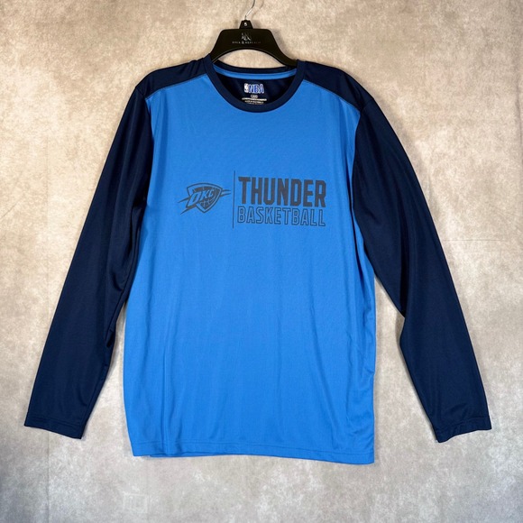NBA Other - NBA Oklahoma City Thunder Shirt Mens Large Blue Long Sleeve Basketball Fan Gear